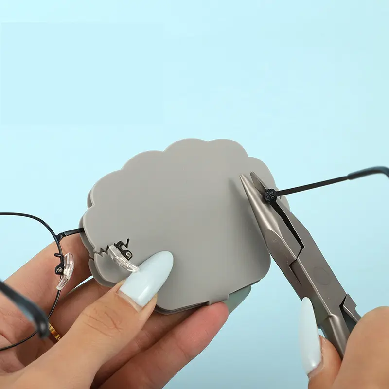 Innovative silicone eyewear pad for eyewear repair escort
